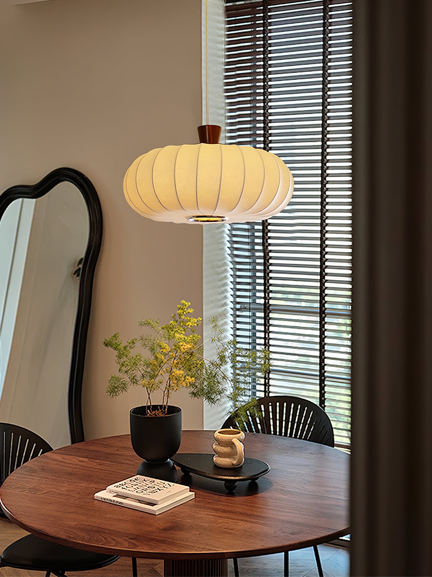 Classic Silk Lantern Pendant Light M410