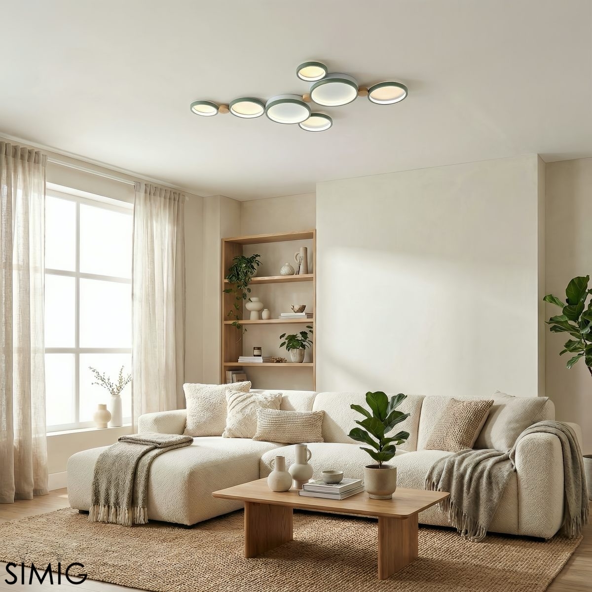 Modern LED Ceiling Lamp - Multi-Branch Design in Nordic Style for Living Room S381
