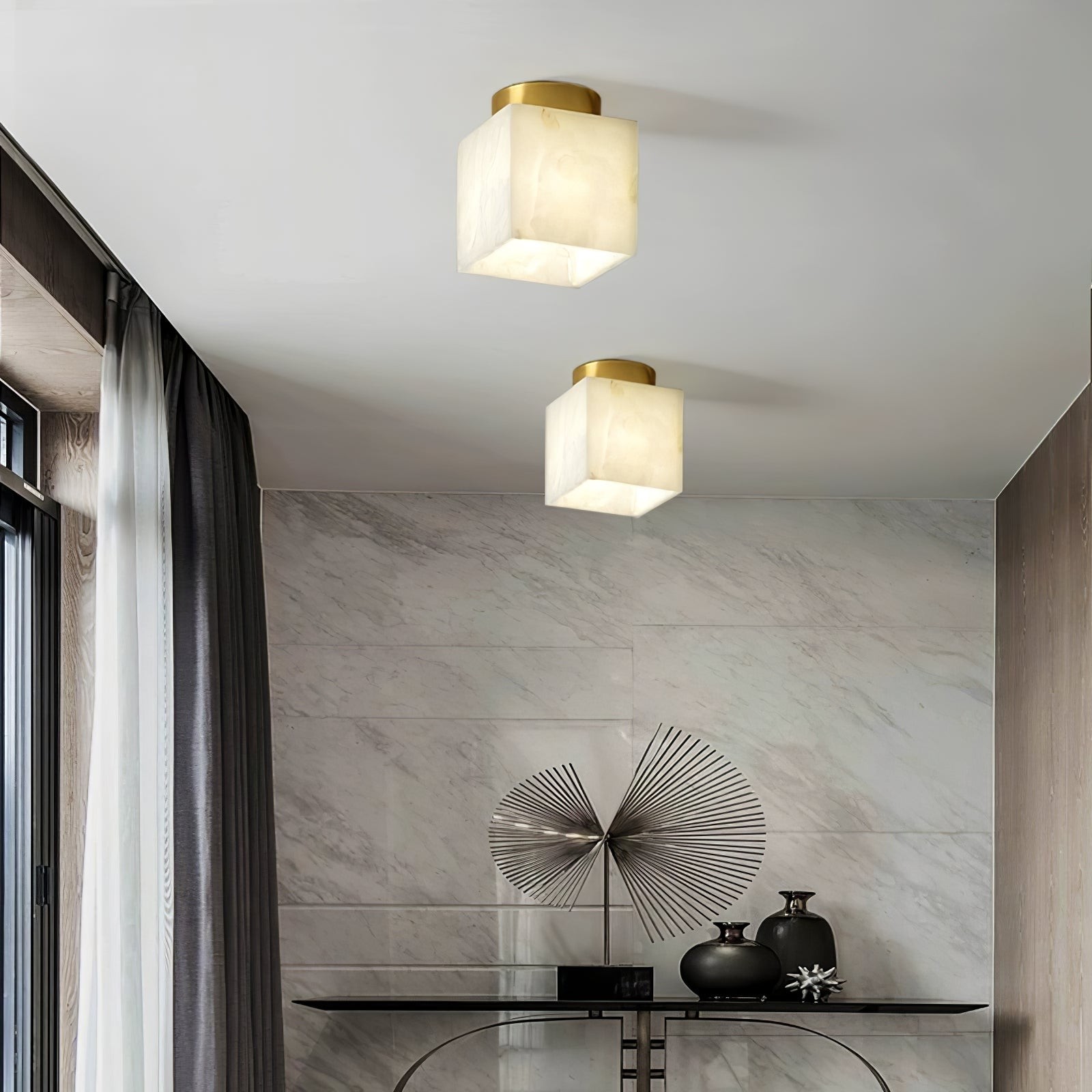 Moon Alabaster Ceiling Lamp M435