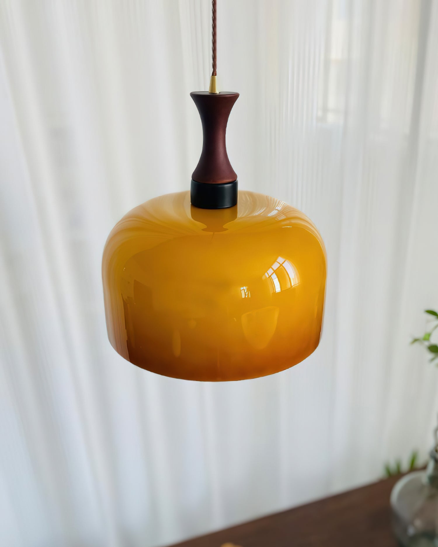 Lacey Glass Plug In Pendant Lamp T1338