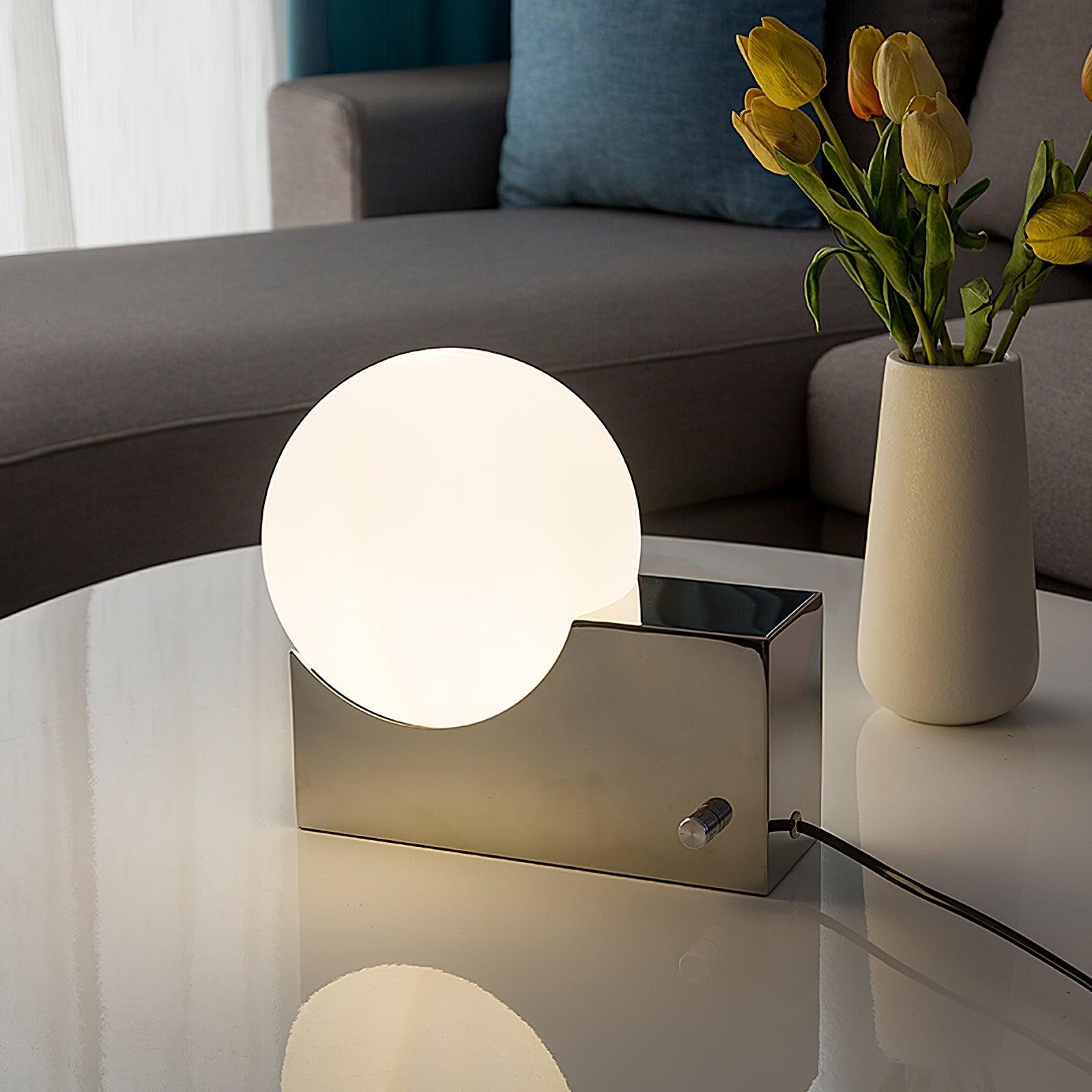 Geometric Lamp Base Glass Globe Table Lamp M362