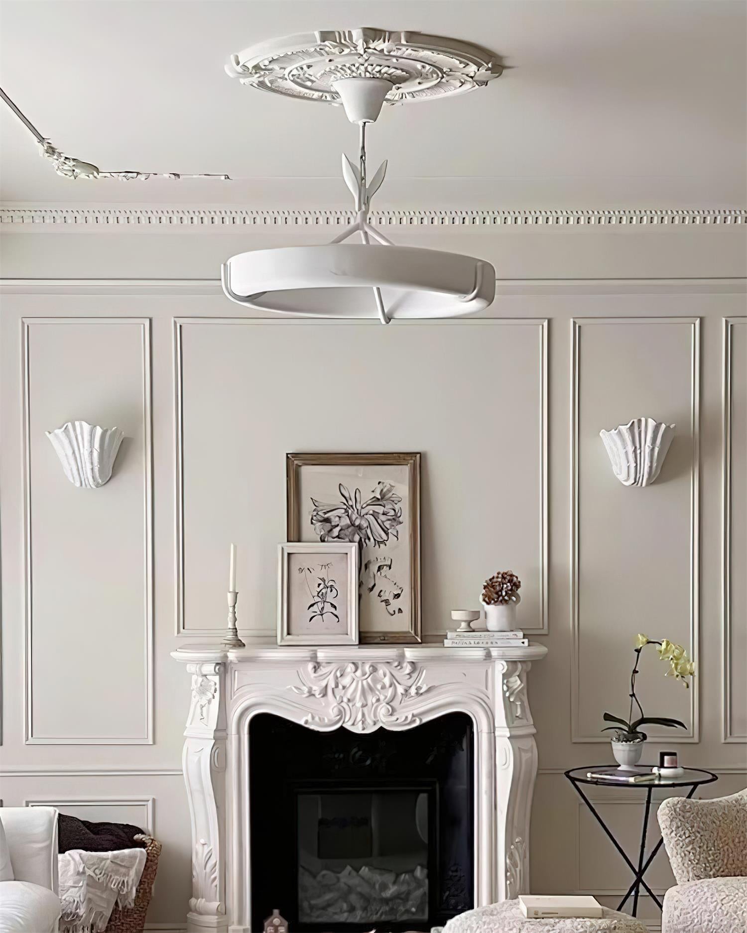 Shell Plaster Wall Lamp P067
