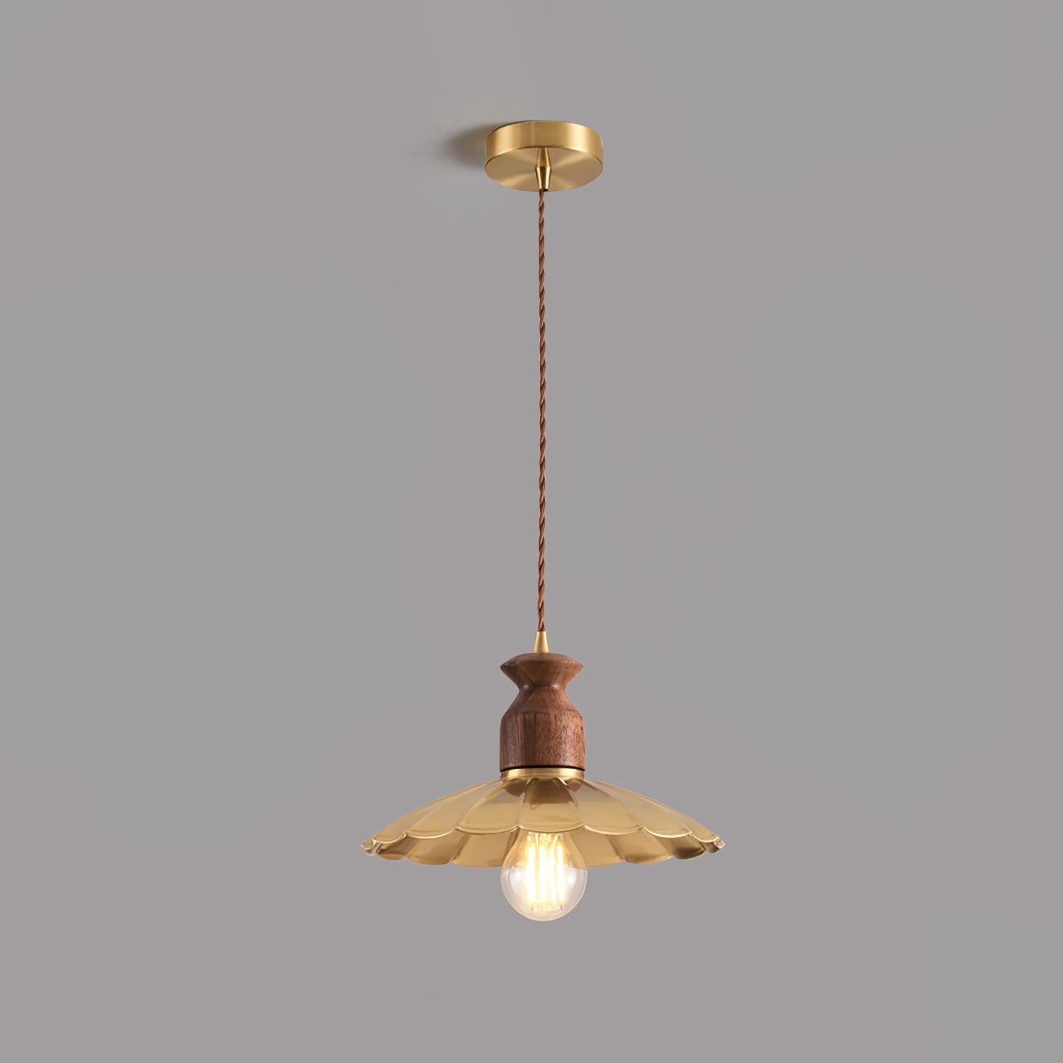 Brass Crest Pendant Light T1581
