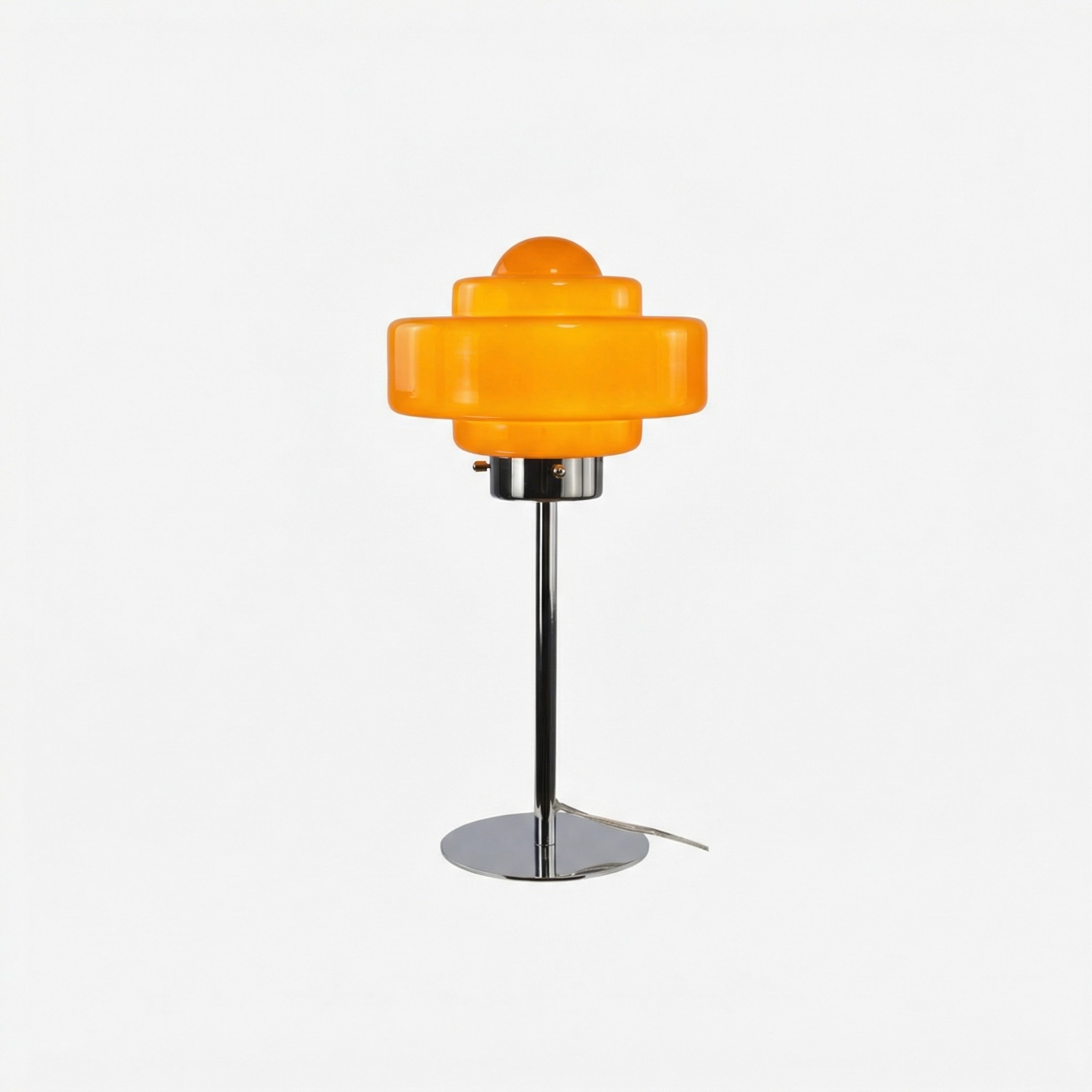 Modern Colored Glass Table Lamp – Retro Futuristic Accent for Living Room S391