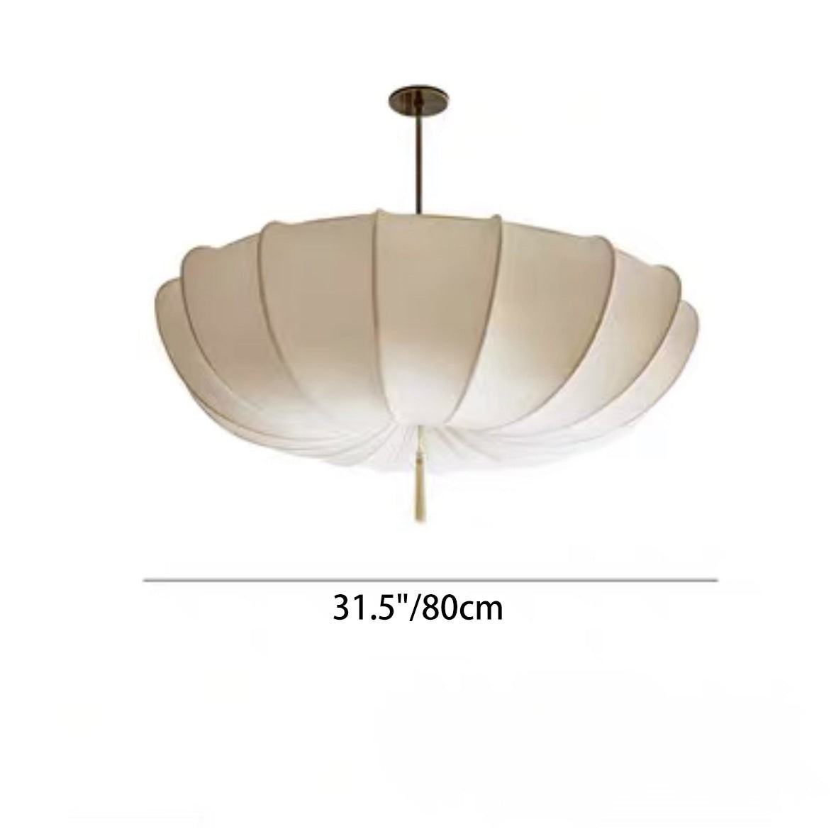 Traditional Round Fabric Chandelier ‑ Japanese Style for Living Room T261