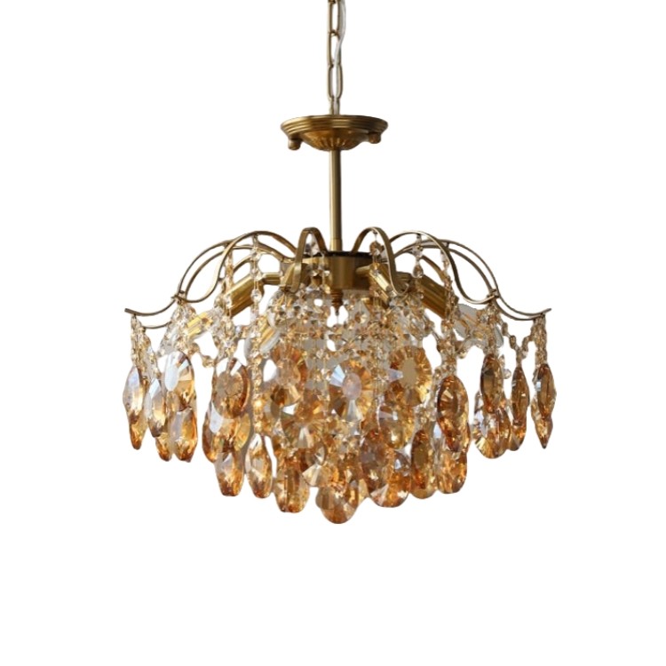 Vintage Sumptuous Teardrop Crystal Chandelier T258