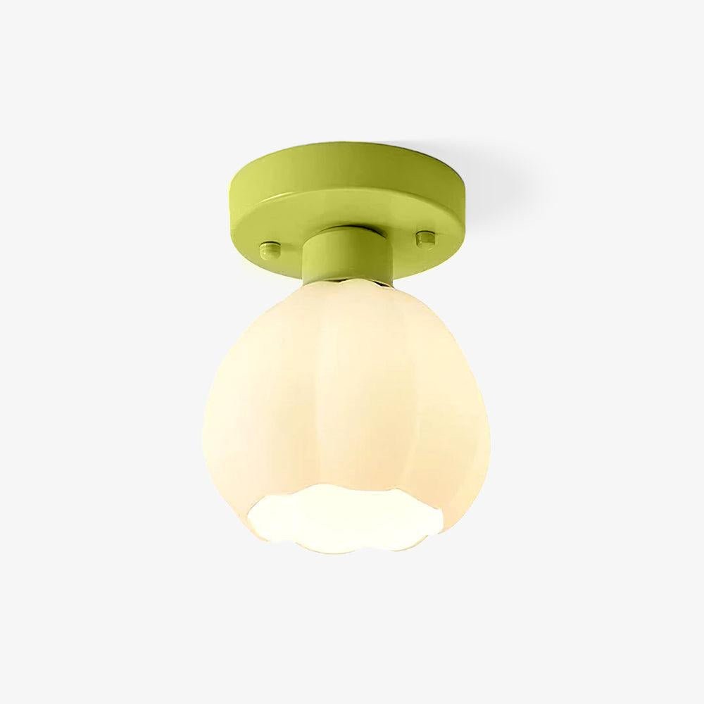 Flower Shaded Semi Flushmount Light M279