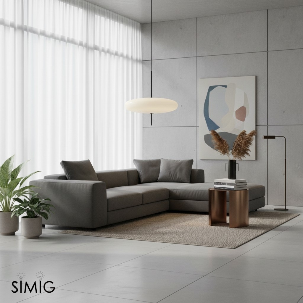 Modern Oval Pendant Light – Metal and Acrylic Pendant Lamp for Living Room