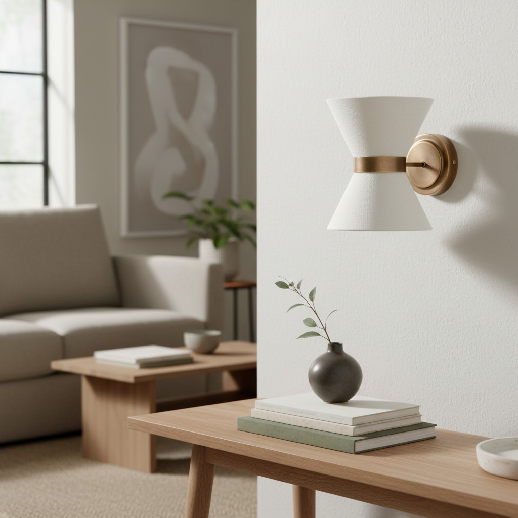 Ankora Bow Tie Metal Fabric Wall Lamp - Modern Interior Sconce T734