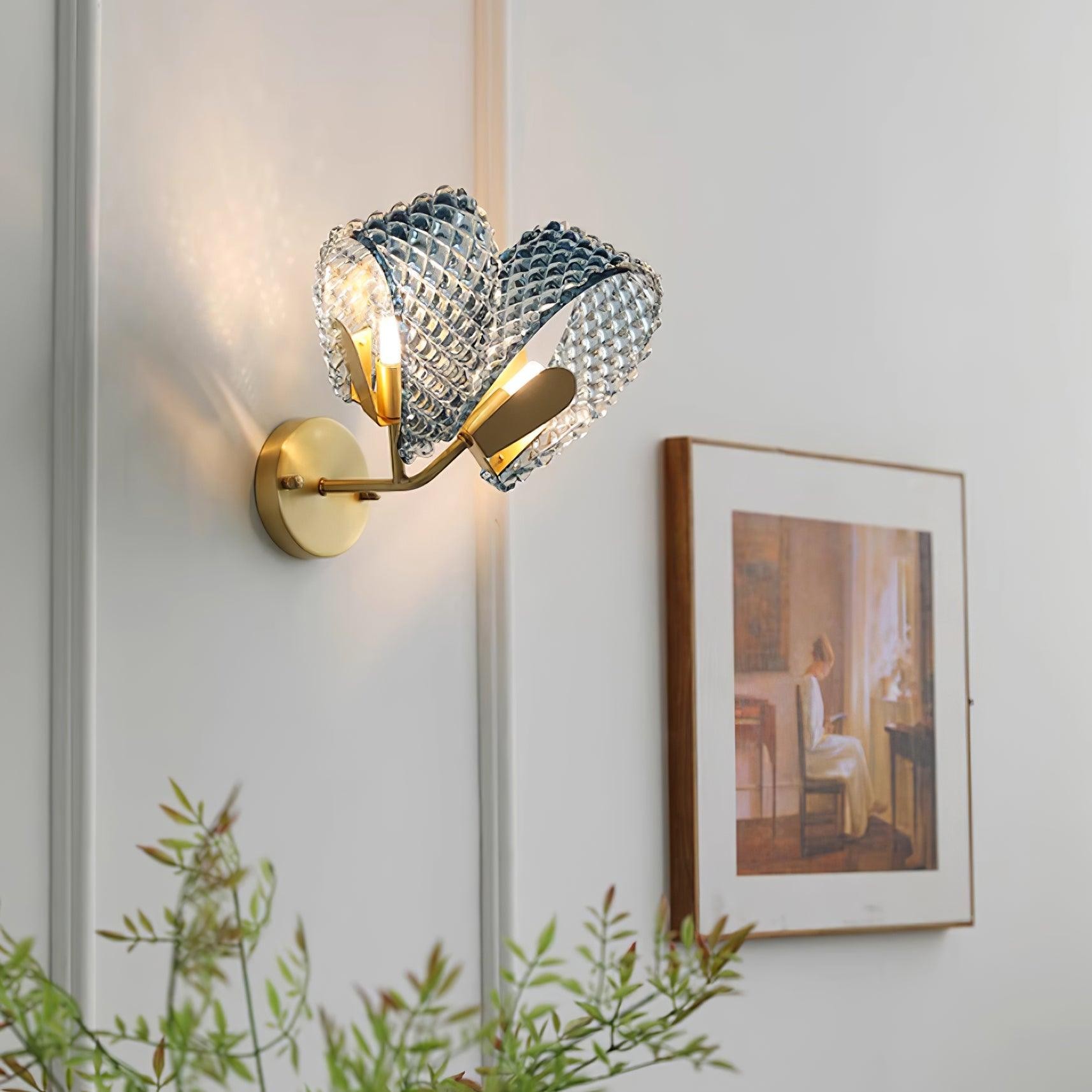 Creative Light Luxury Blue Ribbon Wall Lamp M182