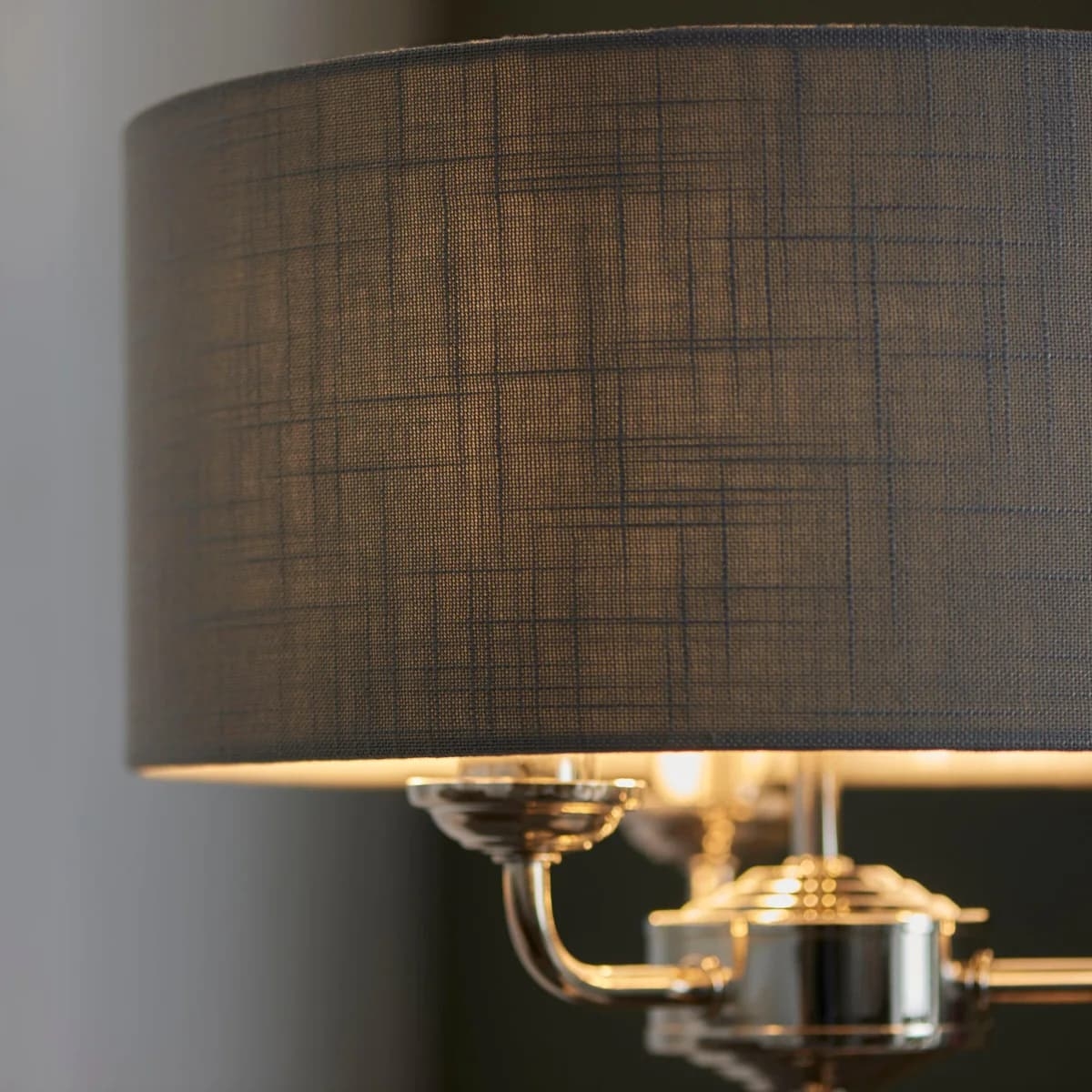 Tela 1‑Light and 3‑Light Table Lamp - Modern Linen & Metal for Bedside or Living Room T847