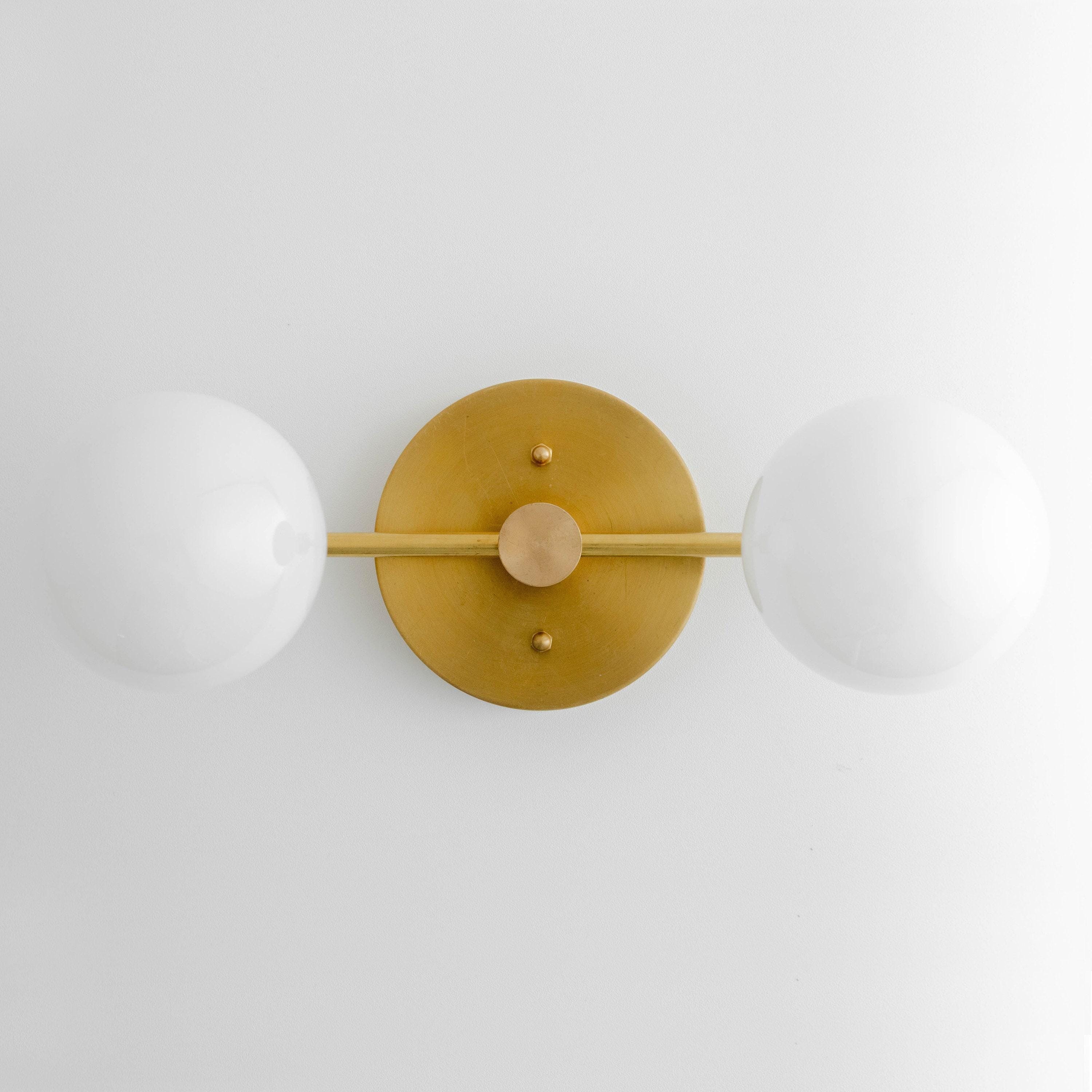 Glorica Glass Vanity Light - Modern Brass Wall Sconce for Bathroom Style T318