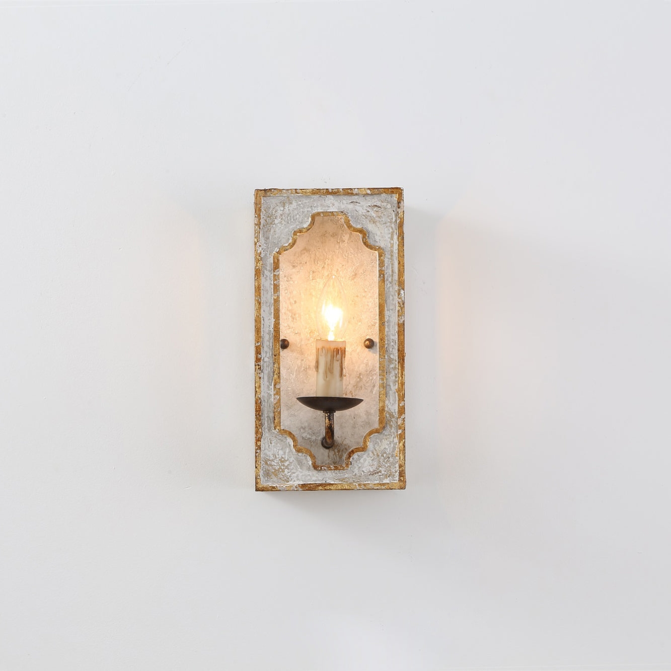Boho Rustic Cube Sconce T1854