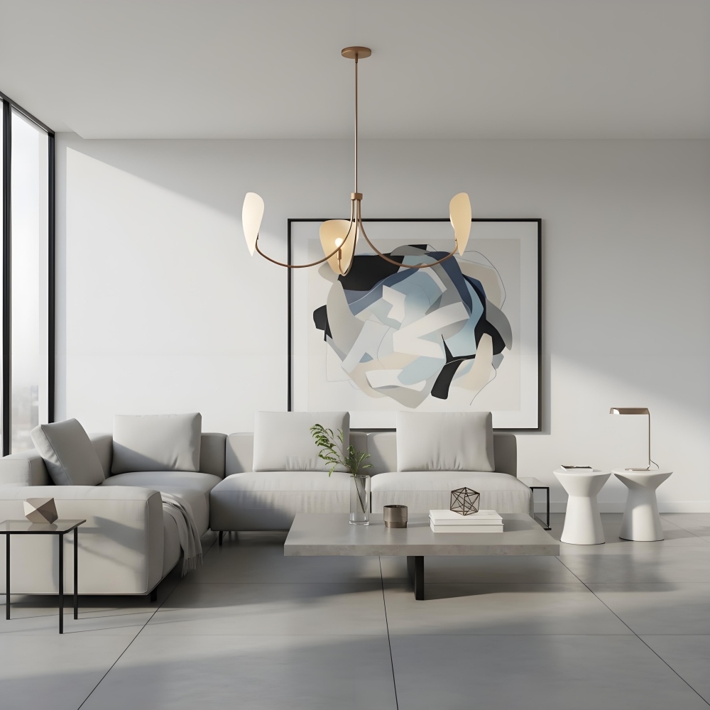 Shella Artistic Chandelier - Curved-arm Design for Dining rooms or Living Rooms T708