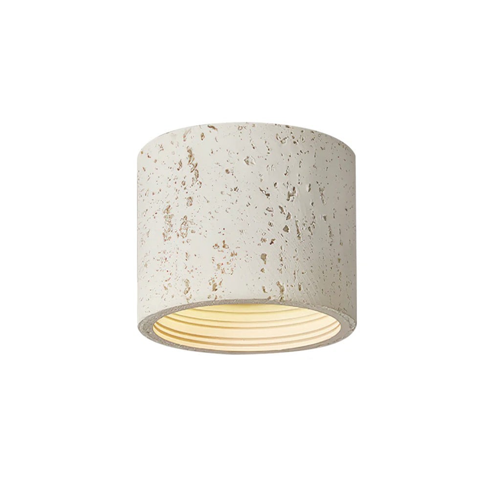 Cylindrical Ceiling Light - Modern Travertine Living Room M72