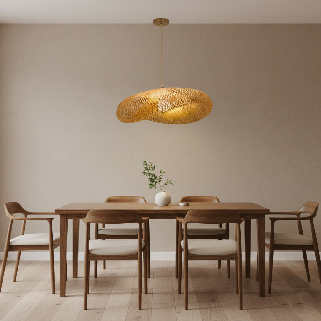 Aira Handwoven Natural Bamboo Pendant Light T1997