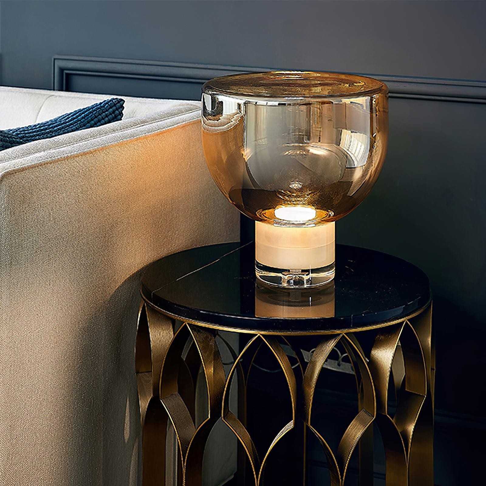 Nordic Simple Modern Luxury Glass Table Lamp For Study Room M394