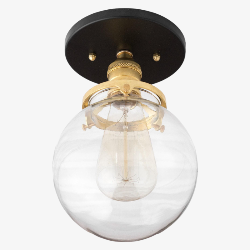 Glorica Glass Retro Globe Ceiling Light - Vintage Industrial Home Lighting T369