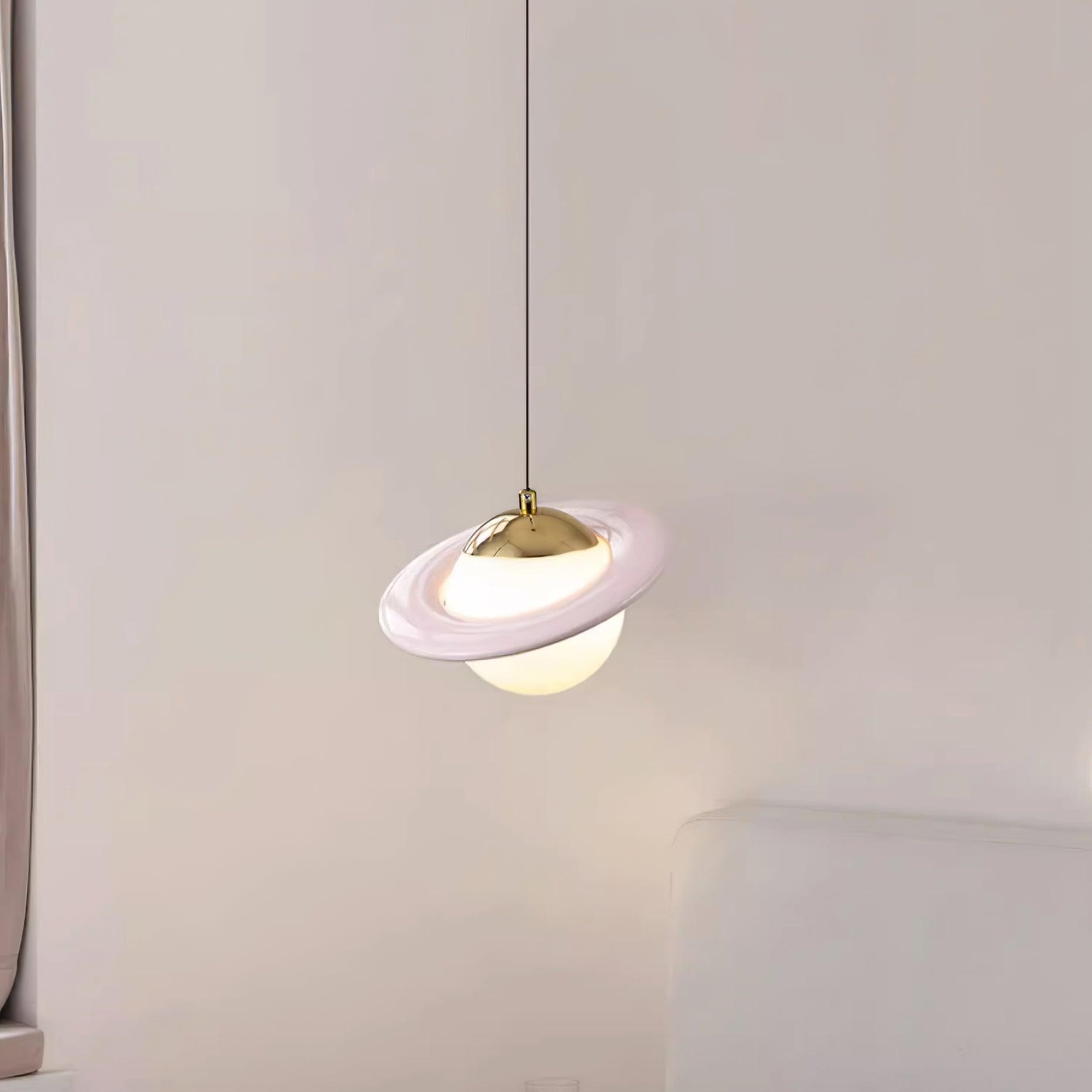 Romantic Saturn Planet Pendant Lamp for Bedroom M415