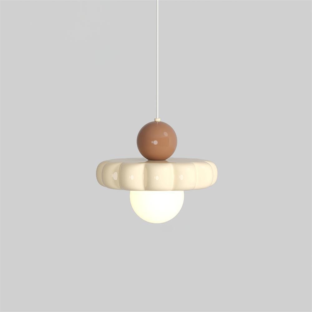 Cream Style Long Line Pumpkin Texture Pendant Lamp M173