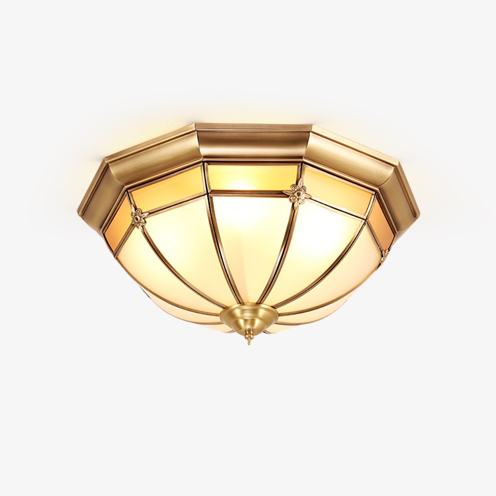 Dome Brass Flush Ceiling Lamp M460