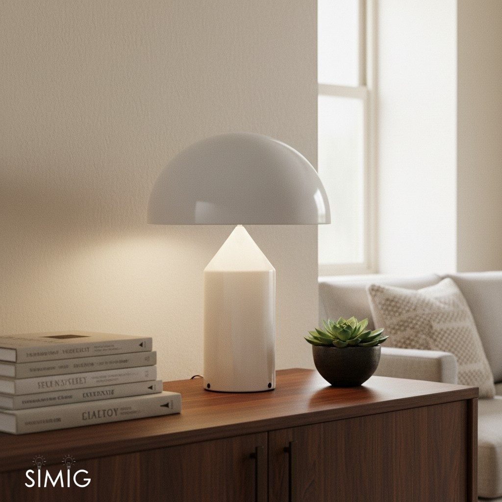 HaloVell Table Lamp Sculptural Dome - Modern Bedroom Lighting