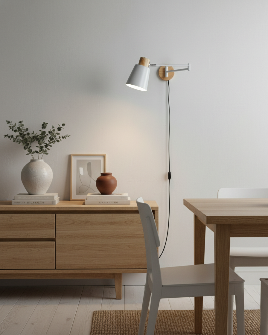 Collin Adjustable Plug In Wall Lamp T1489