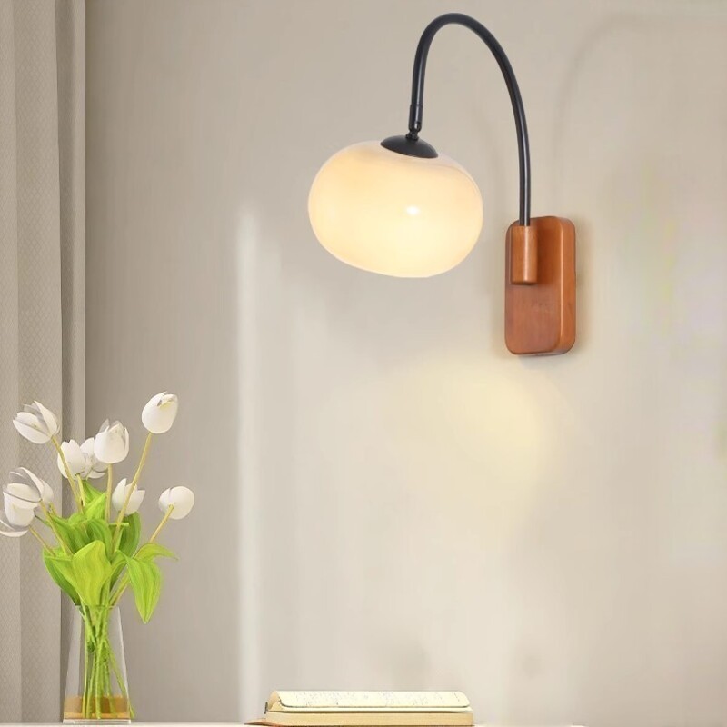 Bauhaus Persimmon Rotatable Glass Wall Light S102