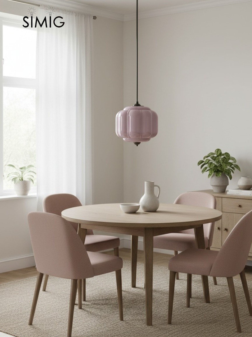 Eloise Vintage Milk Glass Pendant Light - Chic Retro Lighting for Dining Rooms S215