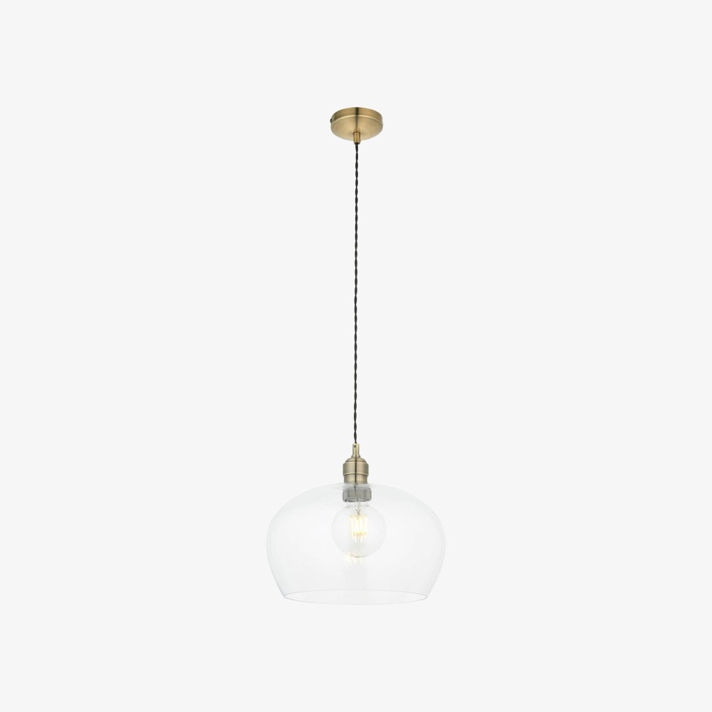 Clarione Height-Adjustable Glass Pendant Light - Classic Art Deco Light T1032