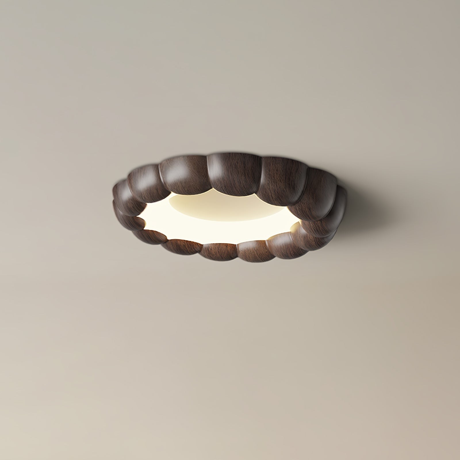 Faux Wood Ripple Ceiling Lamp M456
