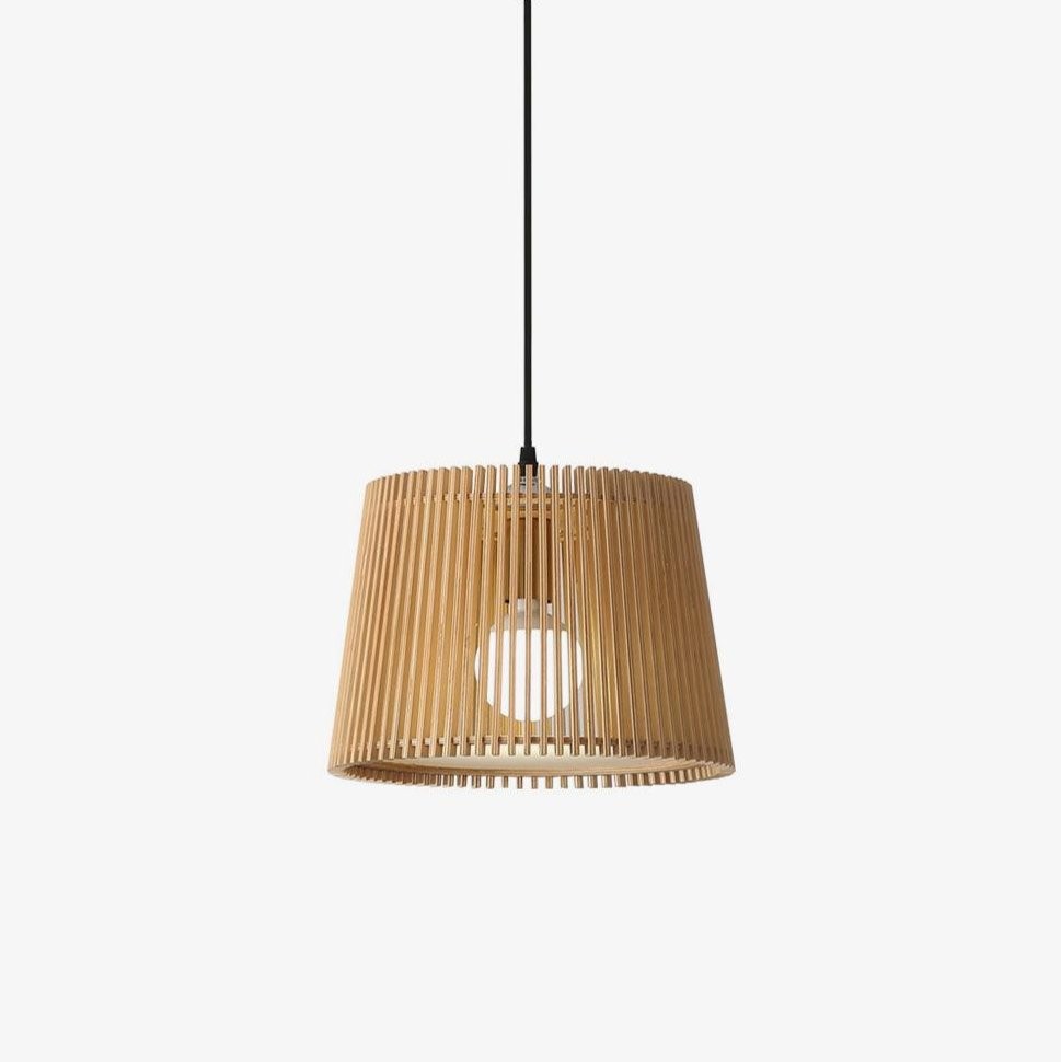 Wooden Log Color Cage Pendant Light M319