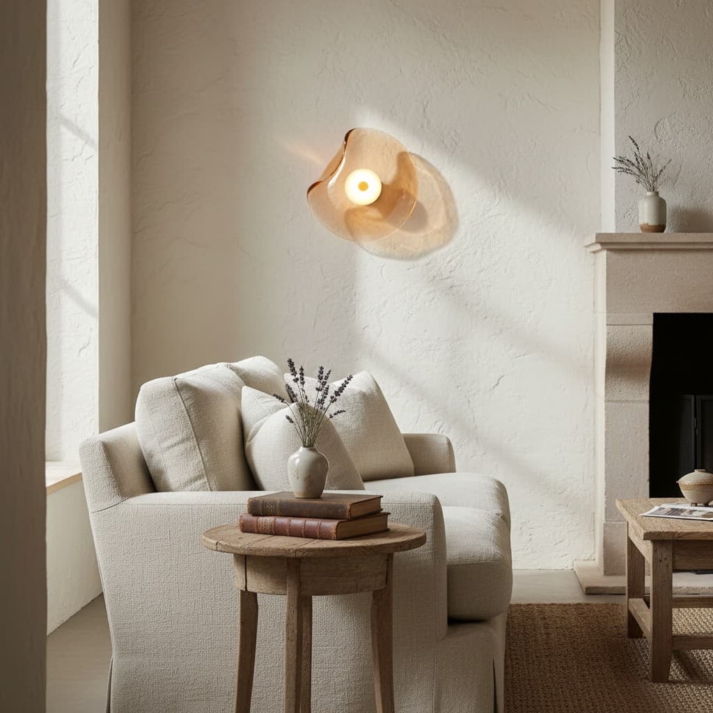 Lunacrest Curved Wall Lamp - Modern Metal and Glass for Hallway T584