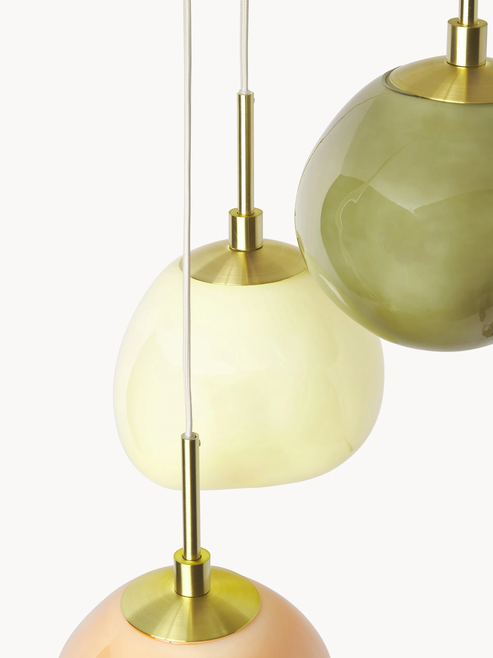 Pastel Multi-Shade Pendant - Chic Cluster Hanging Lamp for Bedroom T420