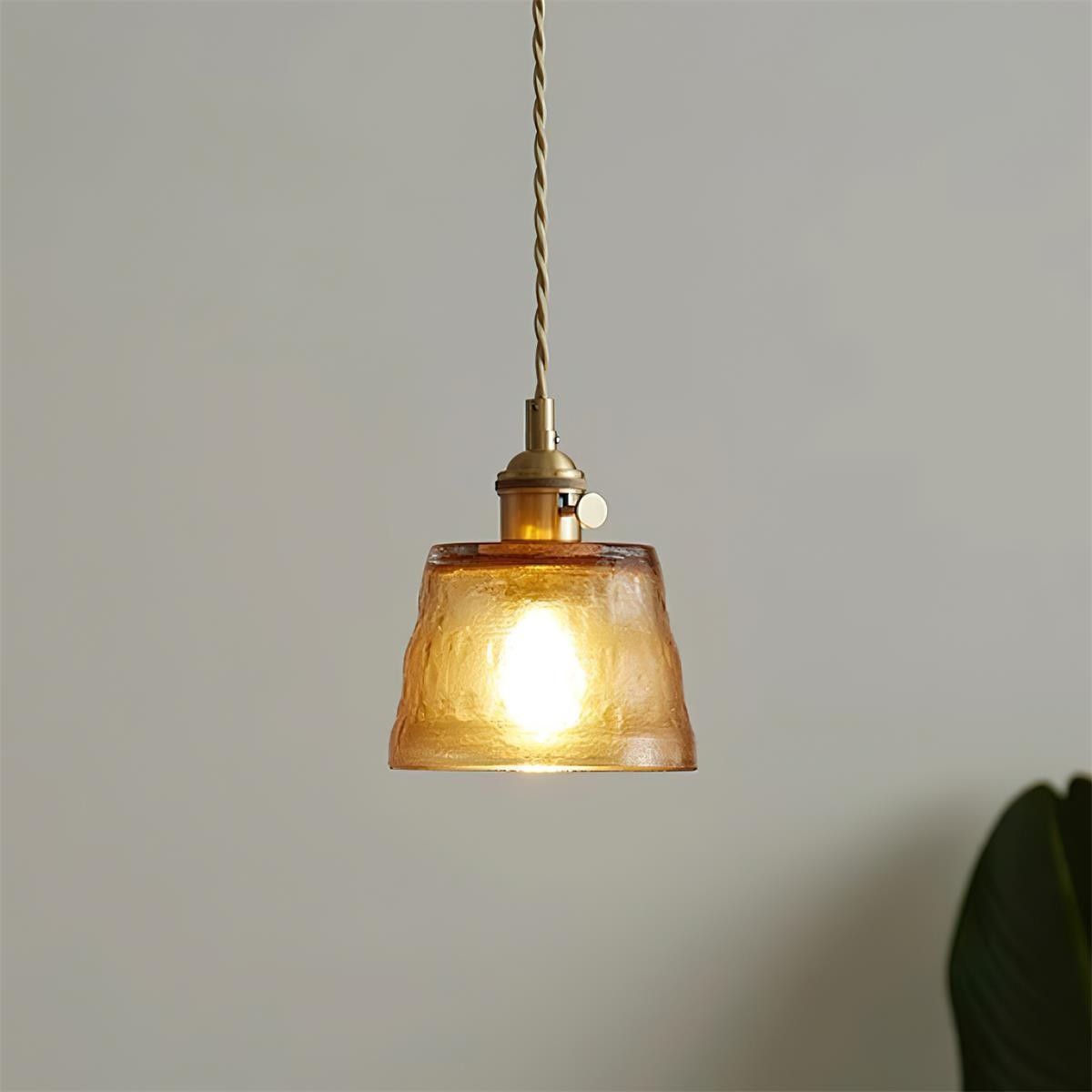 Retro Small Cup Glass Pendant Lamp M174