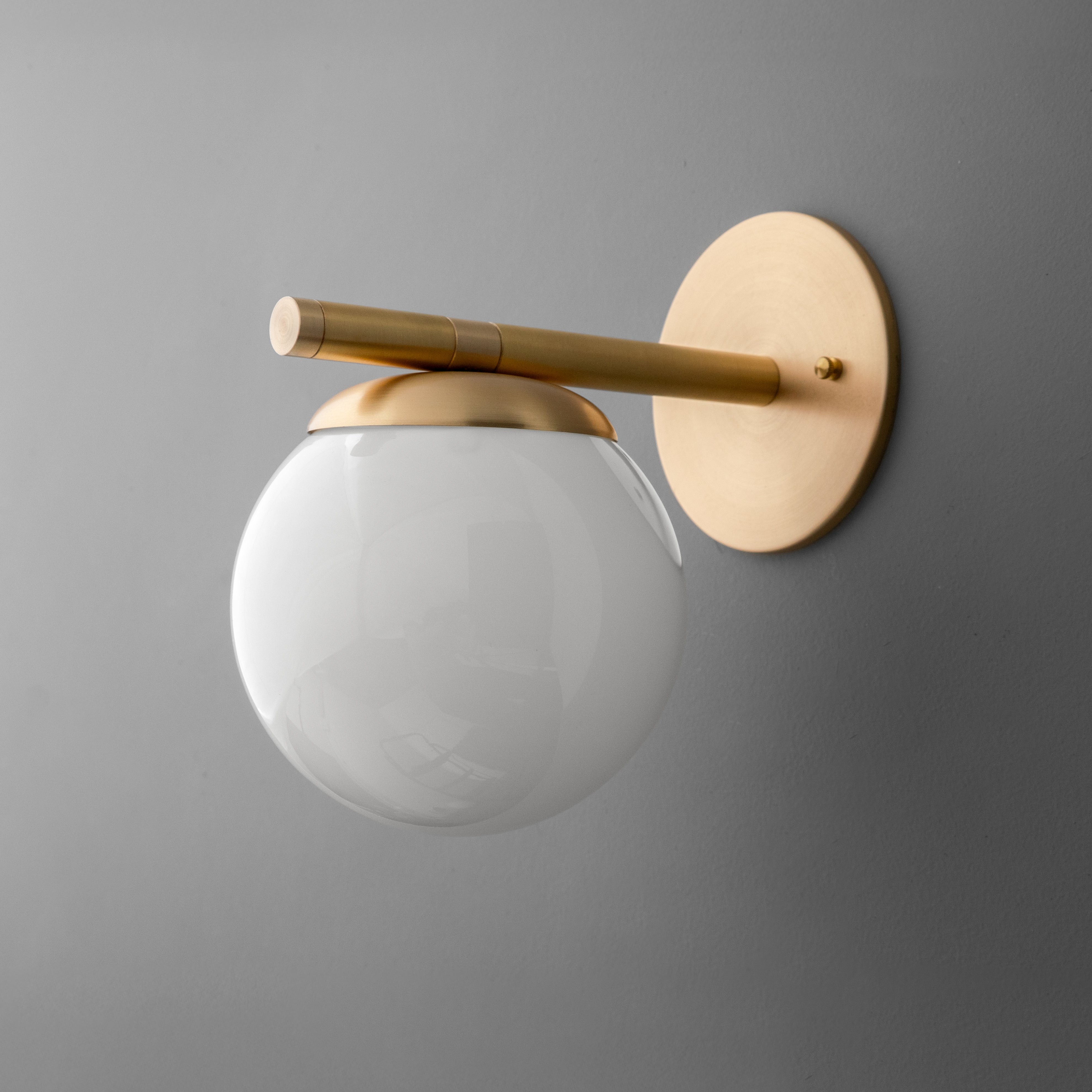 Glorica Glass Wall Sconce - Frosted Globe Light T397