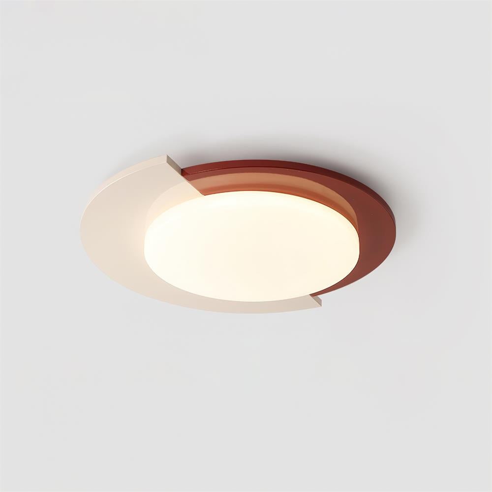 Red And White Round Ceiling Light M102