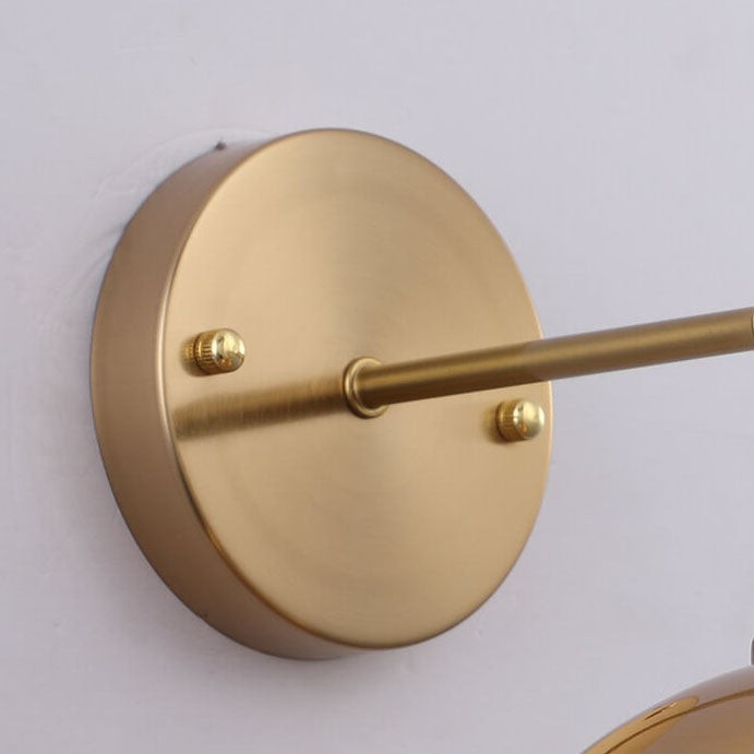Modern Simple Iron Plated Brass Cone Round 1-Light Wall Sconce Lamp T179