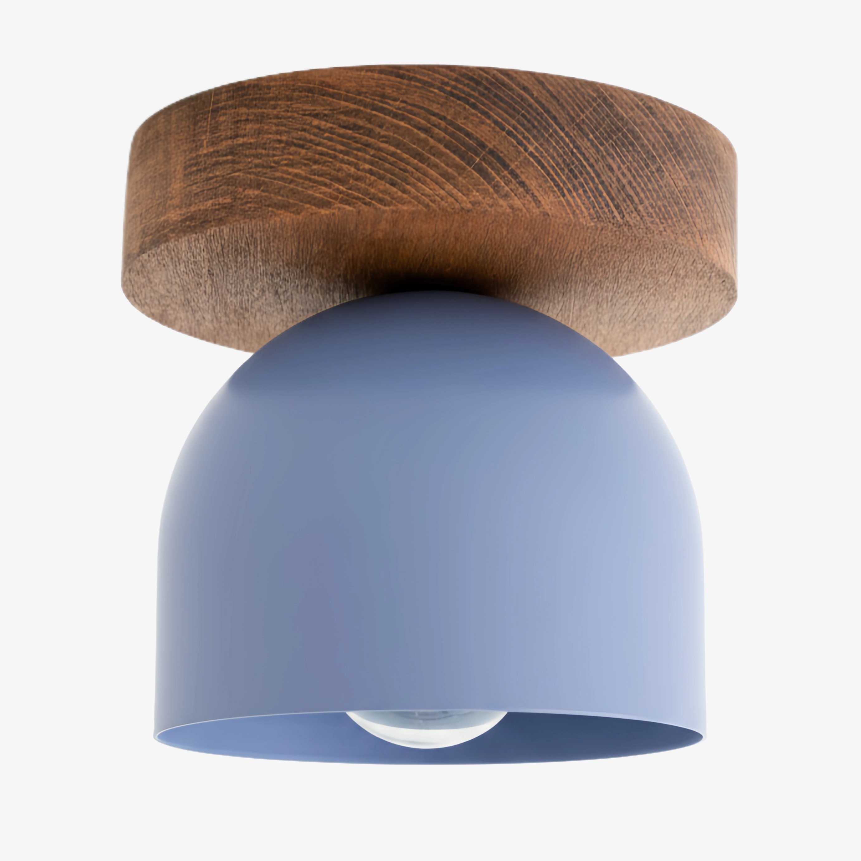 Metio Dome Modern Rustic Ceiling Light - Wooden and Metal Fusion T372