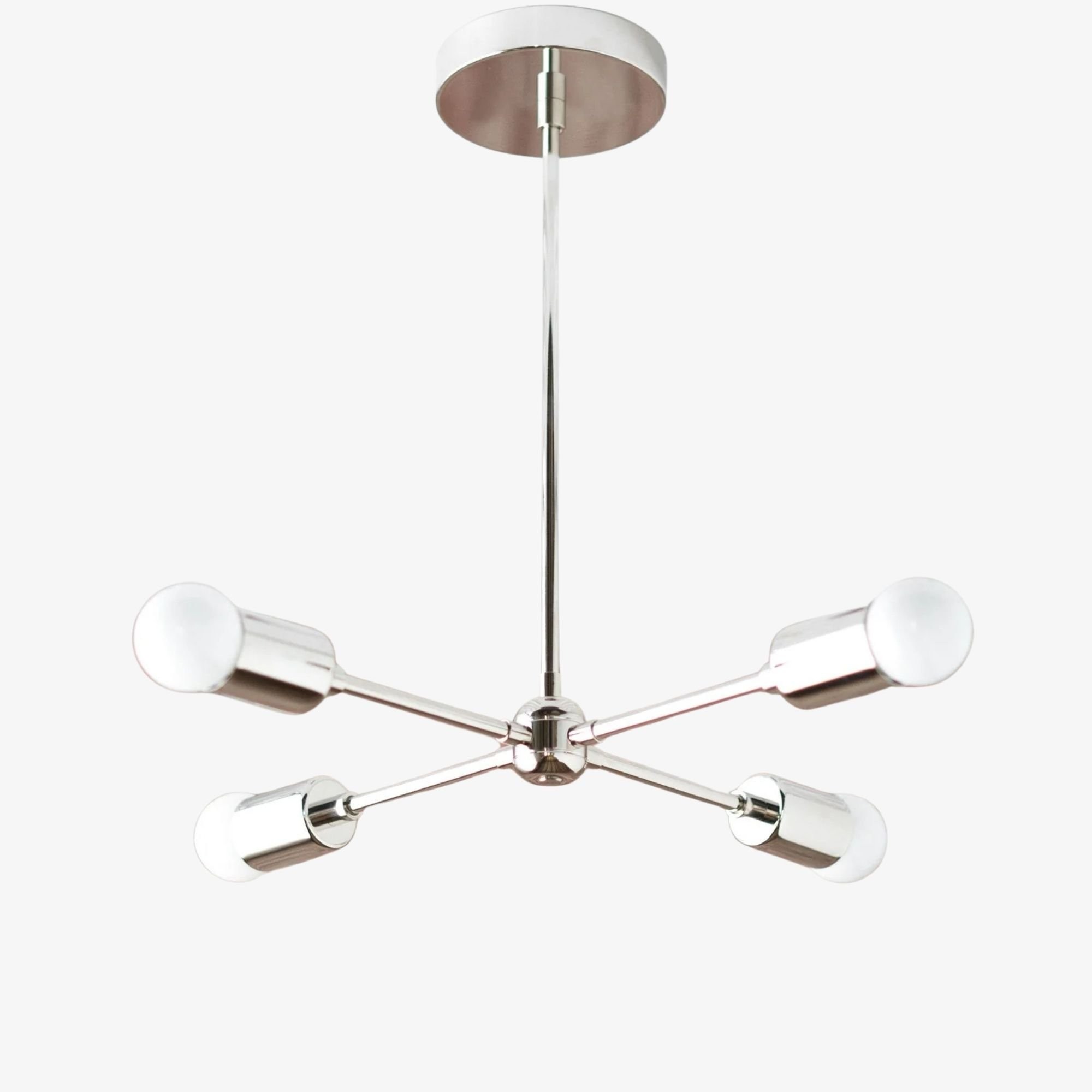 Mobilux Line Mid Century Gold Sputnik Chandelier - Geometric Brass Fixture T325