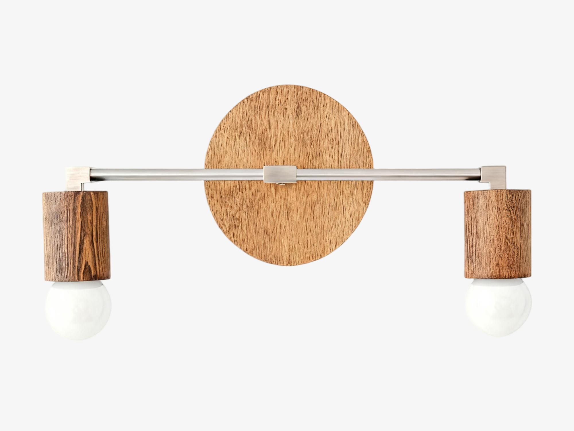 Mobilux Line Wood and Vanity Light - Bohemian Bathroom Lighting Fixture T374