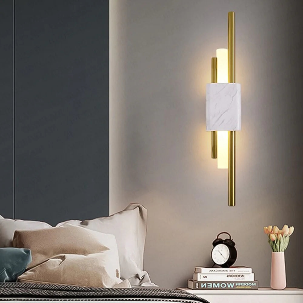 Refined Radiance Marble Accents Wall Light T2011