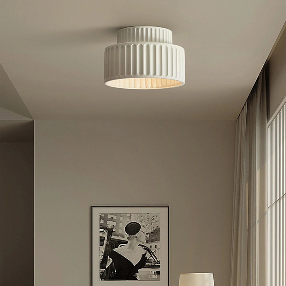 Modern Solid Color Recessed Resin Ceiling Lamp S177