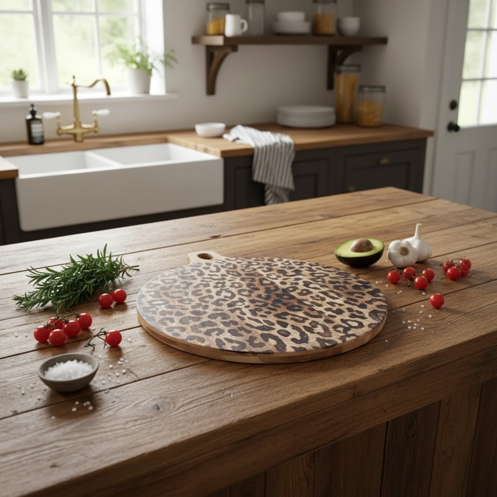 Lepwood Round and Square Leopard Board – For Entertaining Guests T1163