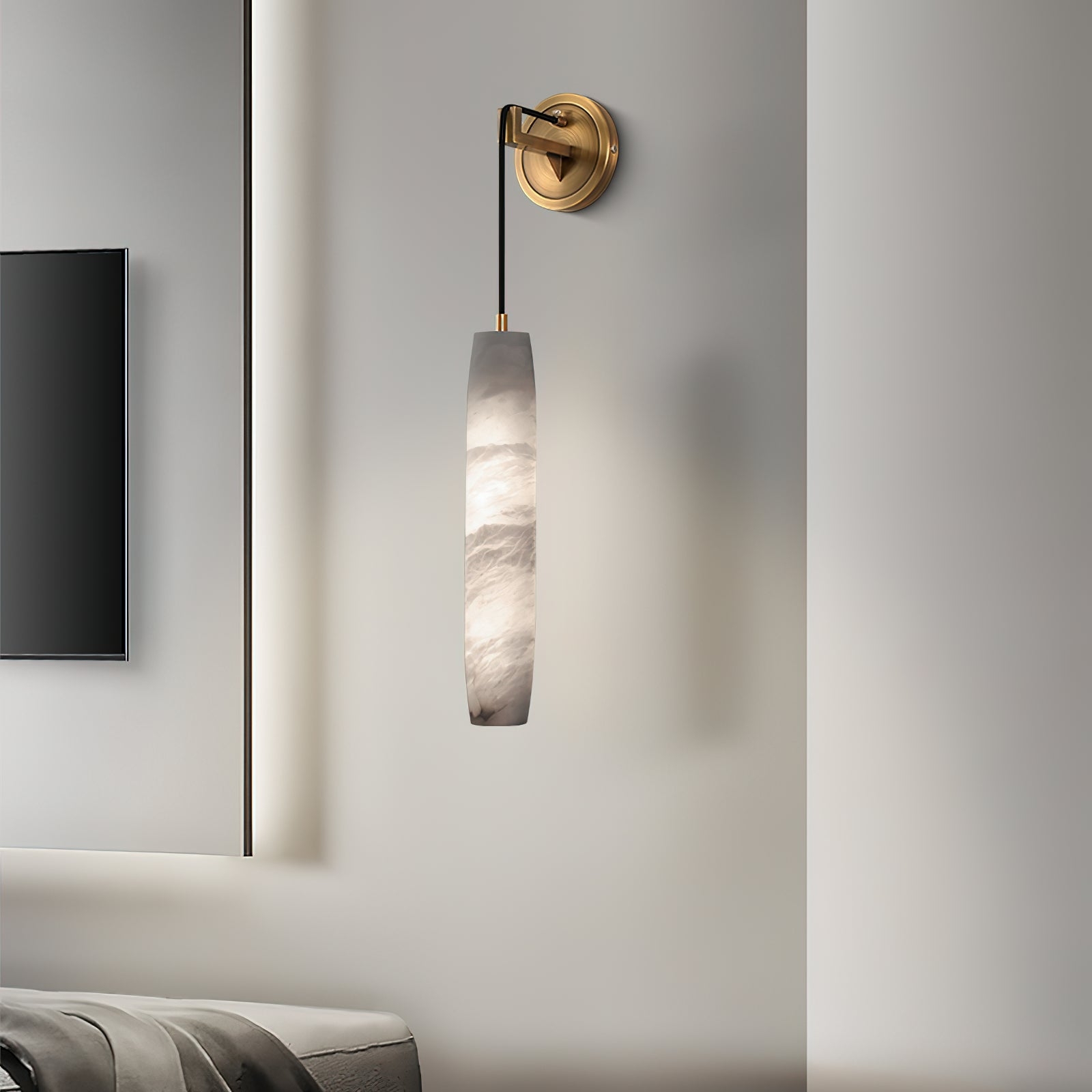 Alabaster Flute Wall Lamp T1661