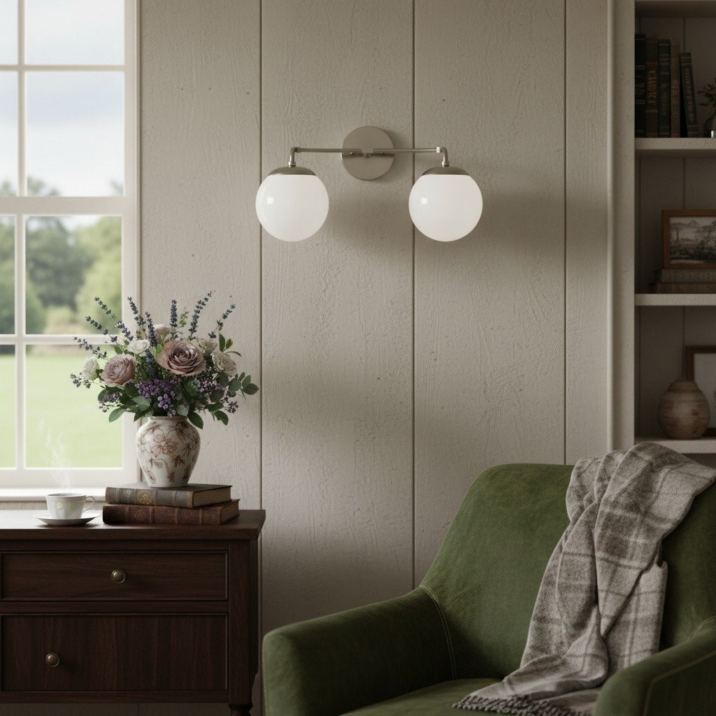 Glorica Glass Wall Sconce - Modern Vintage Vanity Light Fixture T376
