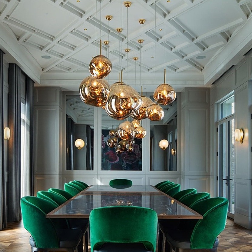 Dynamic Surface Pendant Light For Living Room S208