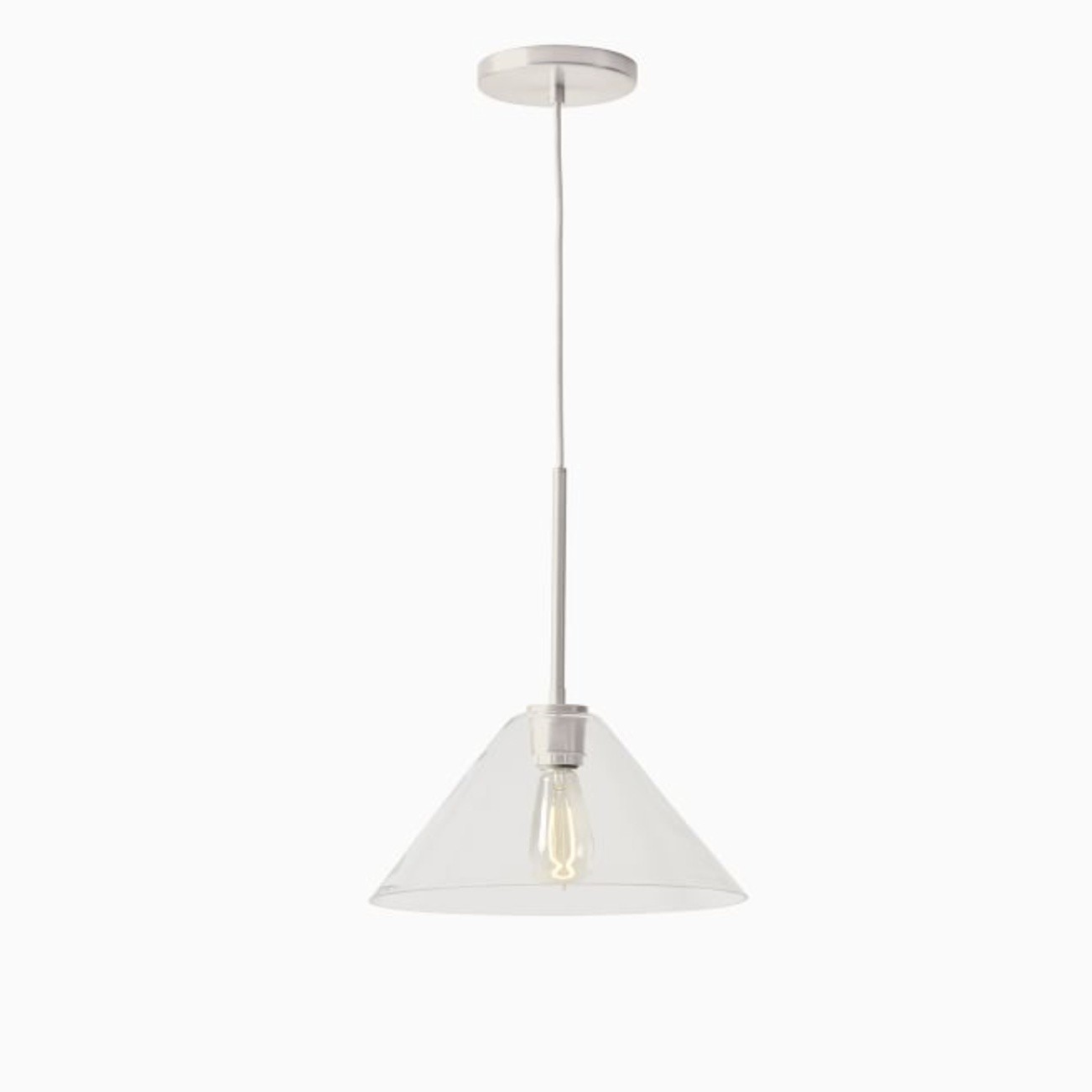 Conica Clean Line Glass Cone Pendant Fixture - Modern Bar Counter T104
