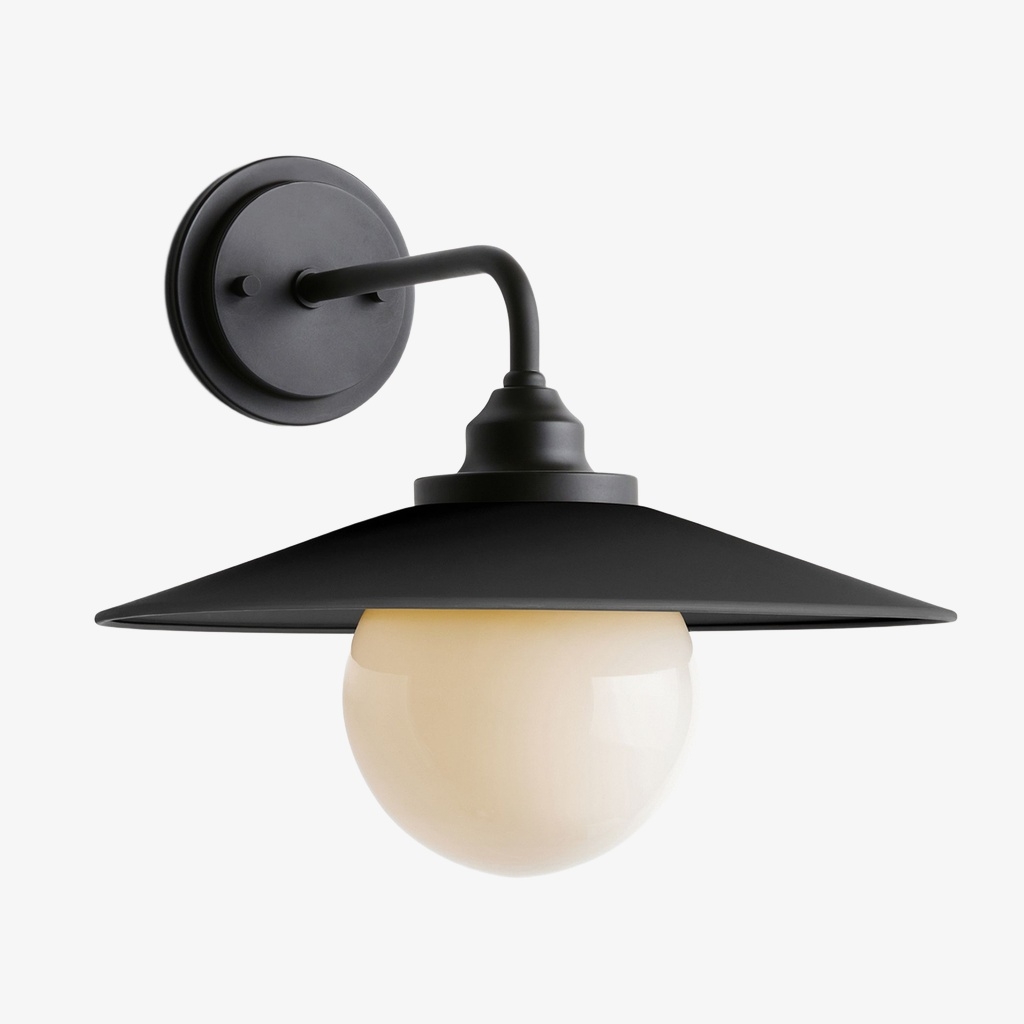 Cordax Utility-Inspired Wall Sconce - Metal and Glass for Indoor Outdoor Decor T1071