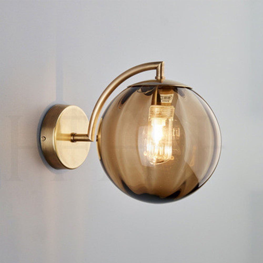 Modern Glass Multi-Color Spherical Gold Lamp Pole Wall Lamp M37